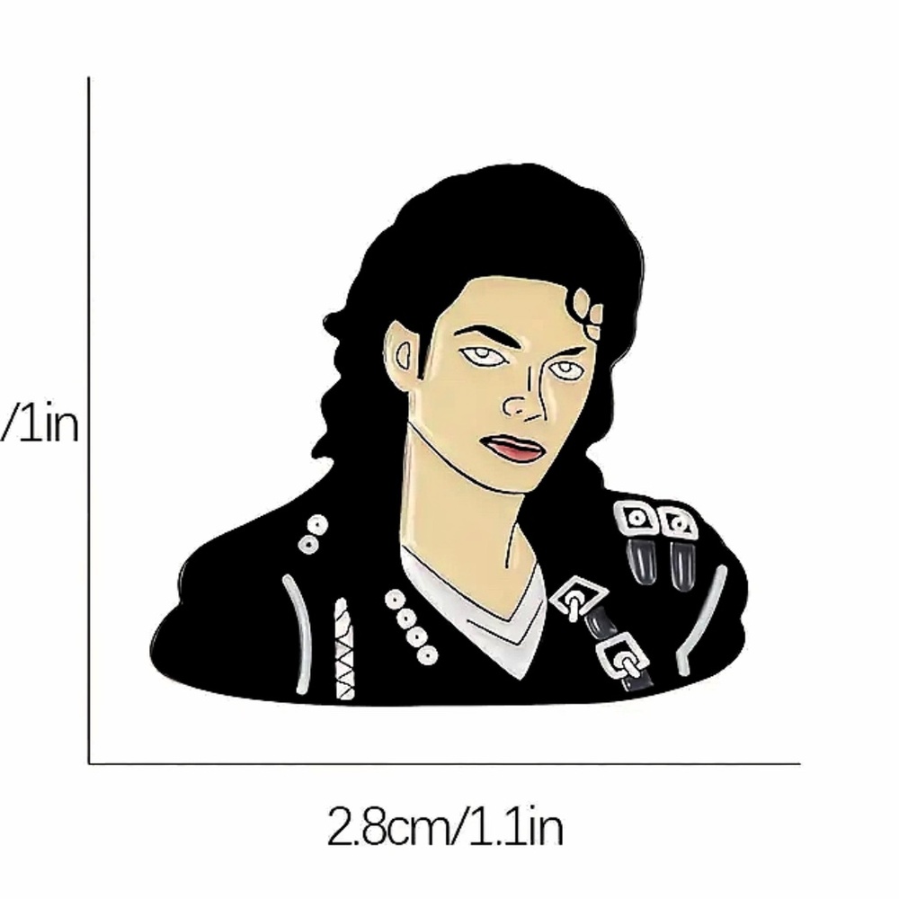 MICHAEL JACKSON ‘BAD’ALBUM COVER ENAMEL PIN LAPEL PIN BROOCH NWT - Picture 7 of 12